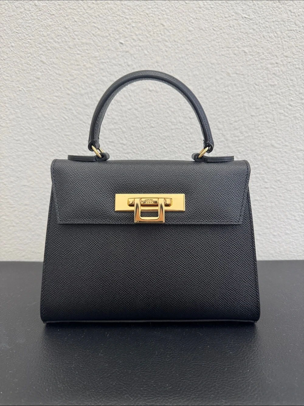Lalage Beaumont Fonteyn Midi Dolomite Handbag – Black | New, Never Worn